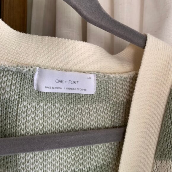 Oak + Fort checkered knit cardigan - Picture 3 of 5